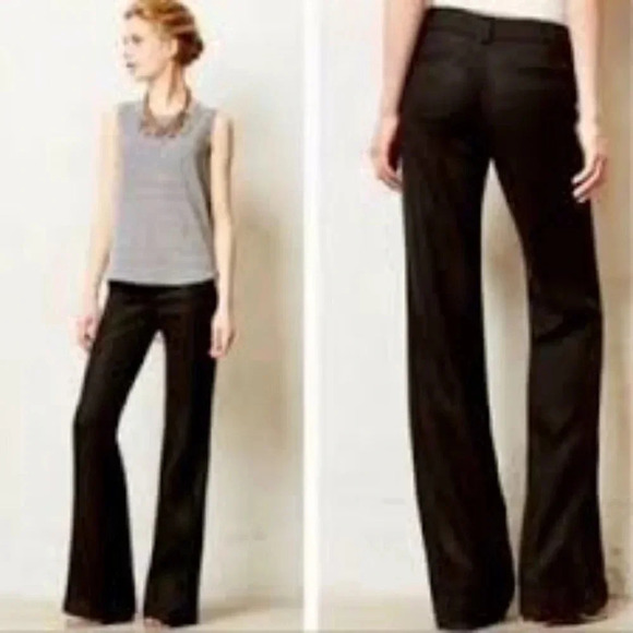 Anthropologie Elevenses The Brighton Pant Black  6 - Picture 2 of 11